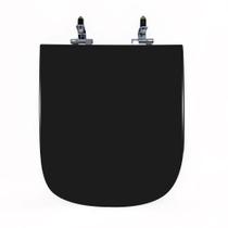 Assento Sanitário Poliéster Para Louça Quadra (Deca) Super Luxo Cromado (Reb. Oculto) Ébano Assento Sanitário Poliéster Para Louça Quadra (Deca) Super Luxo Cromado (Reb. Oculto) Ébano