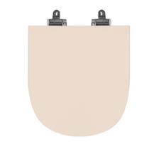 Assento Sanitário Poliéster Para Louça Riviera (Celite) Slow Close Cromado (Reb. Oculto) Rosato Assento Sanitário Poliéster Para Louça Riviera (Celite) Slow Close Cromado (Reb. Oculto) Rosato