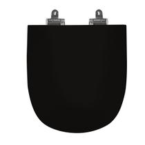 Assento Sanitário Poliéster Para Louça Smart (Celite) Slow Close Cromado (Reb. Oculto) Onix Assento Sanitário Poliéster Para Louça Smart (Celite) Slow Close Cromado (Reb. Oculto) Onix