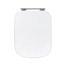 Assento Sanitário Poliéster para Louça Tivoli (Ideal Standard) Aço Cromado (Reb. Oculto) Branco