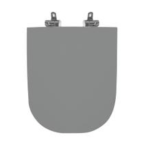 Assento Sanitário Poliéster Para Louça Unic (Deca) Slow Close Cromado (Reb. Oculto) Cinza Fosco Assento Sanitário Poliéster Para Louça Unic (Deca) Slow Close Cromado (Reb. Oculto) Cinza Fosco