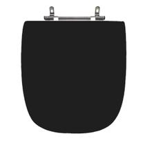 Assento Sanitário Poliéster Para Louça Versato (Celite) Aço (Reb. Oculto) Preto