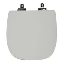 Assento Sanitário Poliéster Para Louça Versato (Celite) Slow Close Cromado (Reb. Oculto) Cinza Prata Assento Sanitário Poliéster Para Louça Versato (Celite) Slow Close Cromado (Reb. Oculto) Cinza Prata