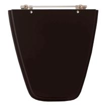 Assento Sanitário Poliéster Plaza Premium Ebony Para Vaso Ideal Standart