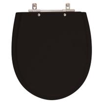 Assento Sanitário Poliéster Polo Preto para Vaso Hervy Assento Sanitário Poliéster Polo Preto para Vaso Hervy