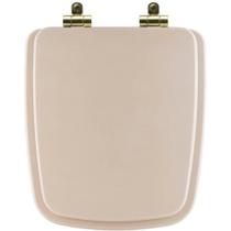 Assento Sanitário Poliéster Soft Close Boss Beige (Bege Fosco) para Vaso Incepa com Ferragem Dourada