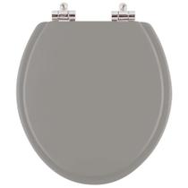 Assento Sanitário Poliester Soft Close Convencional Cinza Perola para vaso Celite Assento Sanitário Poliester Soft Close Convencional Cinza Perola para vaso Celite