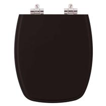 Assento Sanitário Poliester Soft Close Primula Plus Preto para vaso Fiori 6lpf