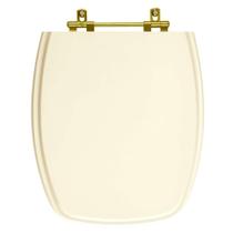 Assento Sanitario Poliester Stylus Marfim Ferragem Dourada para Vaso Celite Assento Sanitario Poliester Stylus Marfim Ferragem Dourada para Vaso Celite