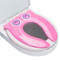 Assento sanitário portátil Maliton Dobrável Antiderrapante Rosa Coruja