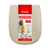 Assento Sanitário Pra Vaso Almofadado Retangular Bege Paris Ideal Standart 1.6gpf 6.0lpf