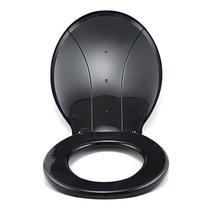 Assento Sanitário Preto C/ Encaixe Universal Tampa Vaso Sanitário Plástico