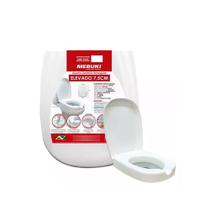 Assento Sanitário Retangular Elevado 7,5cm Mebuk