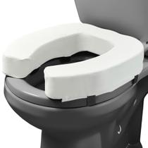 Assento sanitário Riser Lunderg adiciona 7,62 cm de ajuste universal branco Assento sanitário Riser Lunderg adiciona 7,62 cm de ajuste universal branco