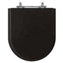 Assento Sanitário Riviera Preto Tampa para Vaso Celite de Madeira Laqueada - SB