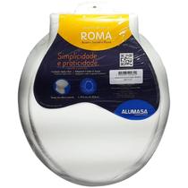 Assento Sanitário Roma Branco Básico Universal Tampa Privada de Vaso Assento Sanitário Roma Branco Básico Universal Tampa Privada de Vaso