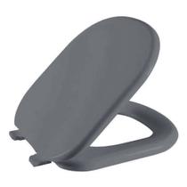 Assento Sanitário Sabatini Cinza Escuro Tampa para Vaso Icasa Almofadado Assento Sanitário Sabatini Cinza Escuro Tampa para Vaso Icasa Almofadado