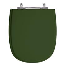 Assento Sanitário Sabatini Verde Escuro Tampa para Vaso Icasa de Madeira Laqueada