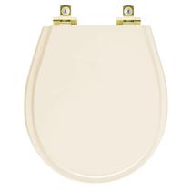 Assento Sanitário Soft Close Avalon Bone para vaso Ideal Standard com Ferragem Dourada Assento Sanitário Soft Close Avalon Bone para vaso Ideal Standard com Ferragem Dourada