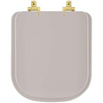Assento Sanitário Soft Close Axis Barbante para vaso Deca com Ferragem Dourada