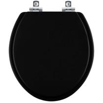 Assento Sanitário Soft Close Evolution Preto para vaso Santamarina