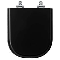 Assento Sanitário Soft Close Flox Preto para vaso Fiori Assento Sanitário Soft Close Flox Preto para vaso Fiori