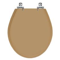 Assento Sanitário Soft Close Ravena Bege Castor para vaso Deca
