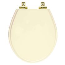 Assento Sanitário Soft Close Ravena Creme para vaso Deca com Ferragem Dourada Assento Sanitário Soft Close Ravena Creme para vaso Deca com Ferragem Dourada