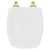 Assento Sanitário Soft Close Stylus Branco para vaso Celite com Ferragem Dourada Assento Sanitário Soft Close Stylus Branco para vaso Celite com Ferragem Dourada