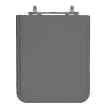 Assento Sanitário Square Amber (Cinza Escuro) Tampa para Vaso Incepa de Madeira Laqueada - SB