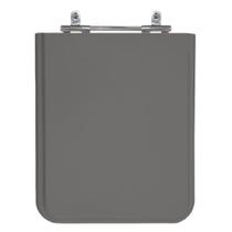 Assento Sanitário Square Cinza Escuro Tampa Para Vaso Incepa