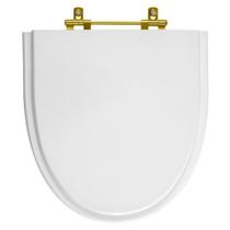 Assento Sanitário Studio Branco para vaso Incepa com Ferragem Dourada Assento Sanitário Studio Branco para vaso Incepa com Ferragem Dourada