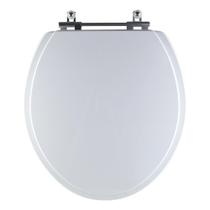 Assento Sanitário Tampa de Vaso Branco MDF Laqueado Oval Convencional para bacia Icasa