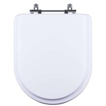 Assento Sanitário Tampa de Vaso Branco MDF Laqueado Valentina para bacia Hervy