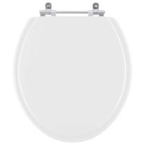 Assento Sanitário Tampa de Vaso Madeira MDF Laqueado Convencional Oval Universal 6lpf