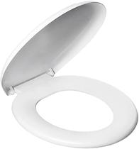 Assento sanitário tampa oval universal almofadado branco atlas com kit fixação