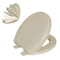 Assento sanitario tampa privada astra oval bege soft close