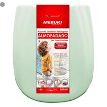 Assento Sanitário Tampa Retangular Almofadado Verde Mebuki Assento Sanitário Tampa Retangular Almofadado Verde Mebuki