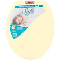 Assento Sanitário Tampa Vaso Oval Plástico Soft Astra Bege 8 Assento Sanitário Tampa Vaso Oval Plástico Soft Astra Bege 8