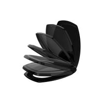 Assento Sanitário Thema PP Preto Tupan Soft Close para Vaso Incepa Assento Sanitário Thema PP Preto Tupan Soft Close para Vaso Incepa