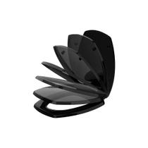 Assento Sanitário Thema Preto Termofixo Tupan Soft Close para Vaso Incepa Assento Sanitário Thema Preto Termofixo Tupan Soft Close para Vaso Incepa