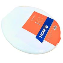 Assento Sanitário Tigre Oval Universal Branco Tampa Anti Odor Vaso Banheiro Branco Brilhante