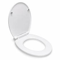 Assento Sanitário Universal Polipropileno Soft Close Branco Fabribam Branco Brilho