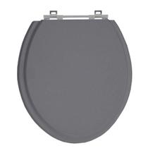 Assento Sanitário Universal Vaso Oval Cinza Amber Em Mdf