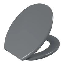 Assento Sanitário Vaso Oval Anatômico Astra Cinza TPJ Assento Sanitário Vaso Oval Anatômico Astra Cinza TPJ