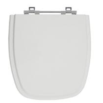 Assento Sanitário Versato/Fit Cinza Prata (Claro) Tampa para Vaso Celite em Madeira Laqueada - SB