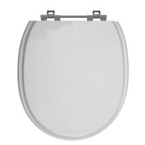 Assento Sanitário Village Cinza Real (Claro) Tampa para Vaso Deca de Madeira Laqueada - SB