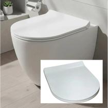 Assento Slim Sanitário Com Soft Close 42x32cm Primeira Linha Branco Assento Slim Sanitário Com Soft Close 42x32cm Primeira Linha Branco