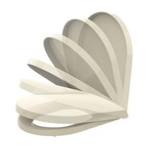 Assento Tampa de Vaso Deca Nuova Soft Close Creme Polipropileno Anatômico Amortecedor Compatível Carrara Link Lk Duna Omega Level Roca Meridian Happe