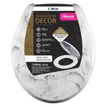 Assento Tampa Vaso Sanitário Mármore Almofadado Oval Universal Branco